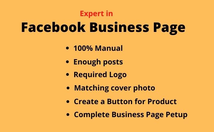 I will Create a Facebook Page for Professional Busine...