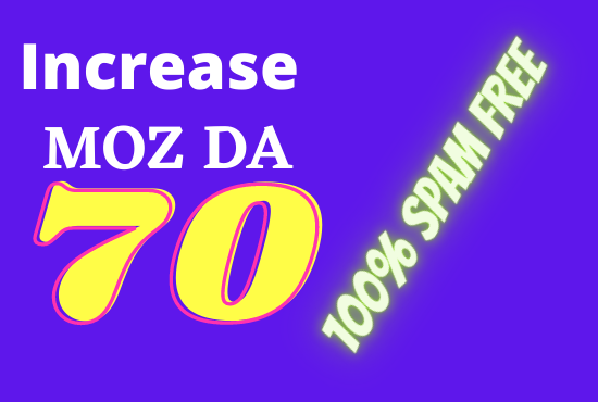 i will increase Domain authority moz da 60+ within 20...