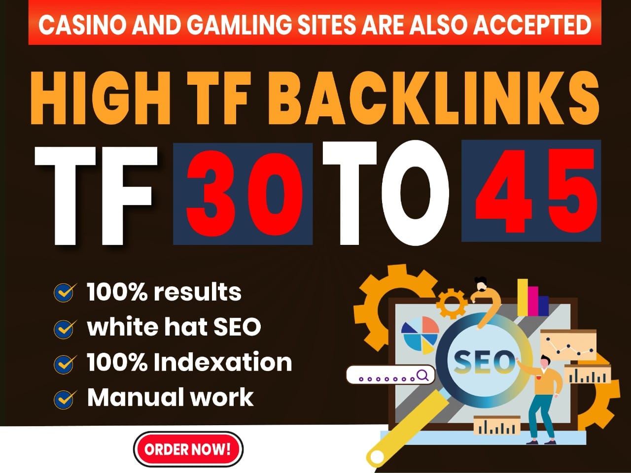 You will get high-trust flow 30 TF homepage SEO backl...