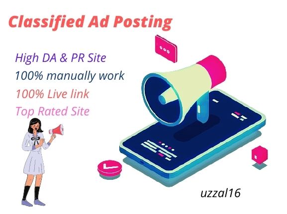 I Will Do Manually Post Your Classified Ad Posting On...