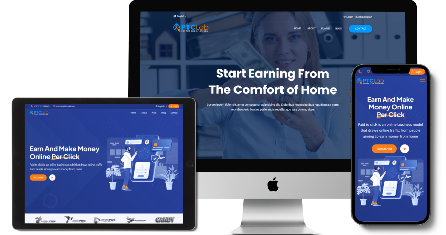 I will create responsive PTC investment website