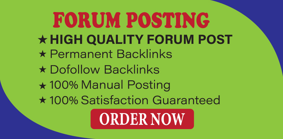 Provide 20+ Forum Posting High Authority SEO Backlink...