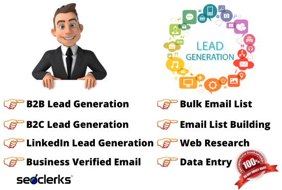 I will do B2B, B2C and LinkedIn Lead Generation with...