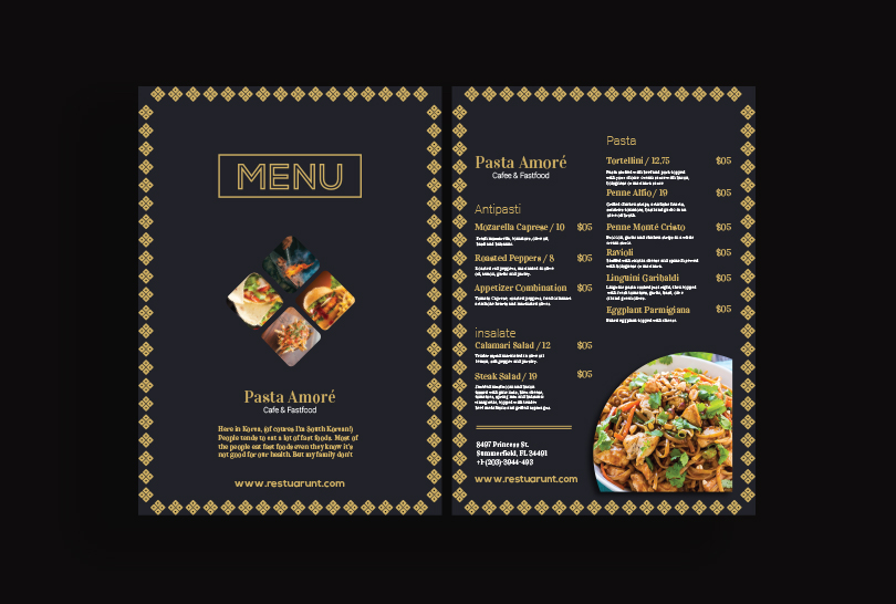 i will professional food menu design