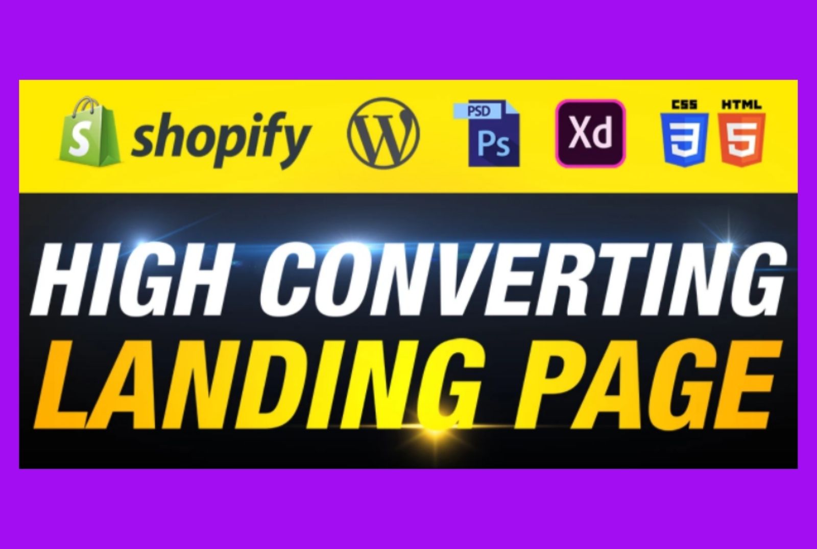 I will design attractive landing page using shopify o...