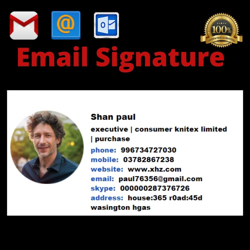 i will make clickable customize email signature for y...