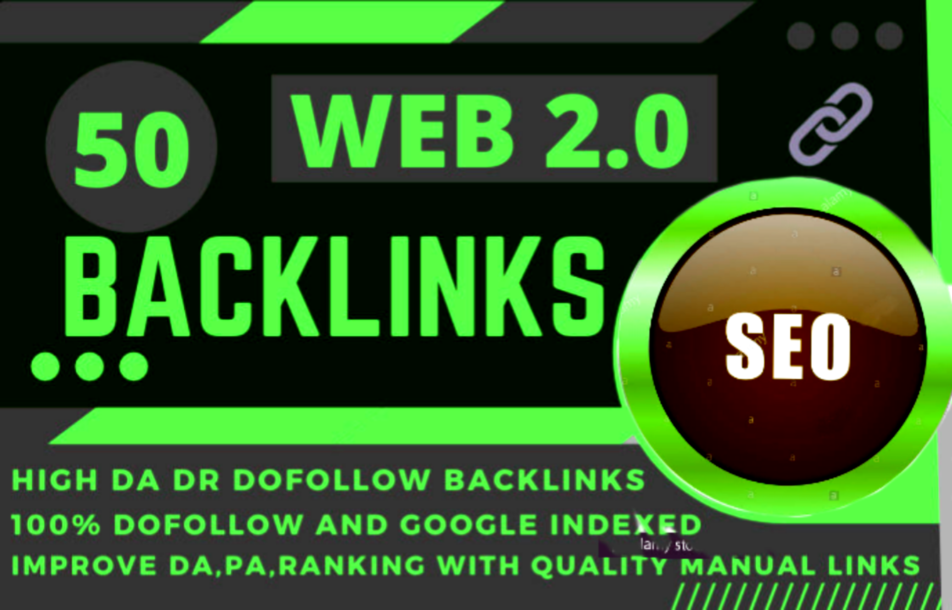 I will make you manually 50 web 2.0 with High DA perm...