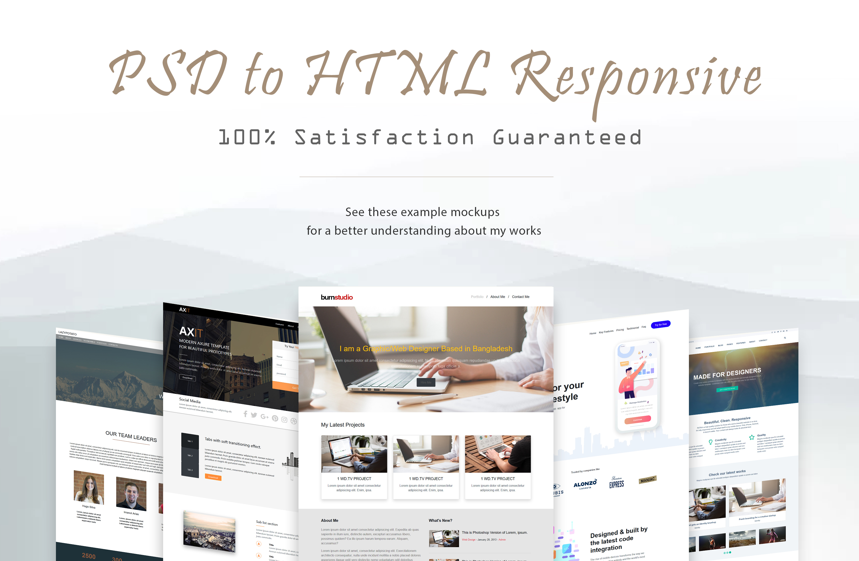 I will convert PSD to HTML CSS bootstrap responsive w...