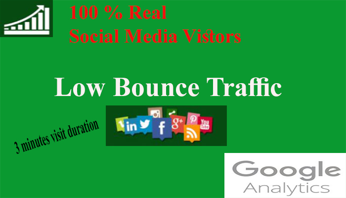 I will drive low bounce traffic with 3 minutes visit ...