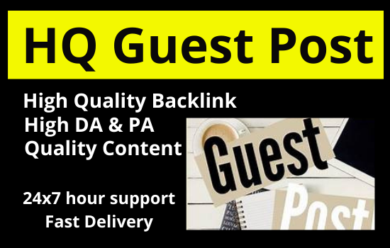 I will write & Published 10 Guest post Unique Con...
