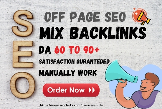 provide 30 high quality offpage seo mix backlinks to ...