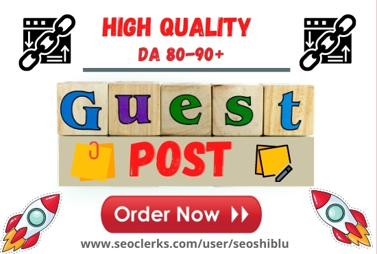 I will write blog and 5 guest post to high domain aut...