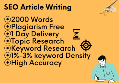 2000 Words Plagiarism Free SEO Article Blogpost writi...