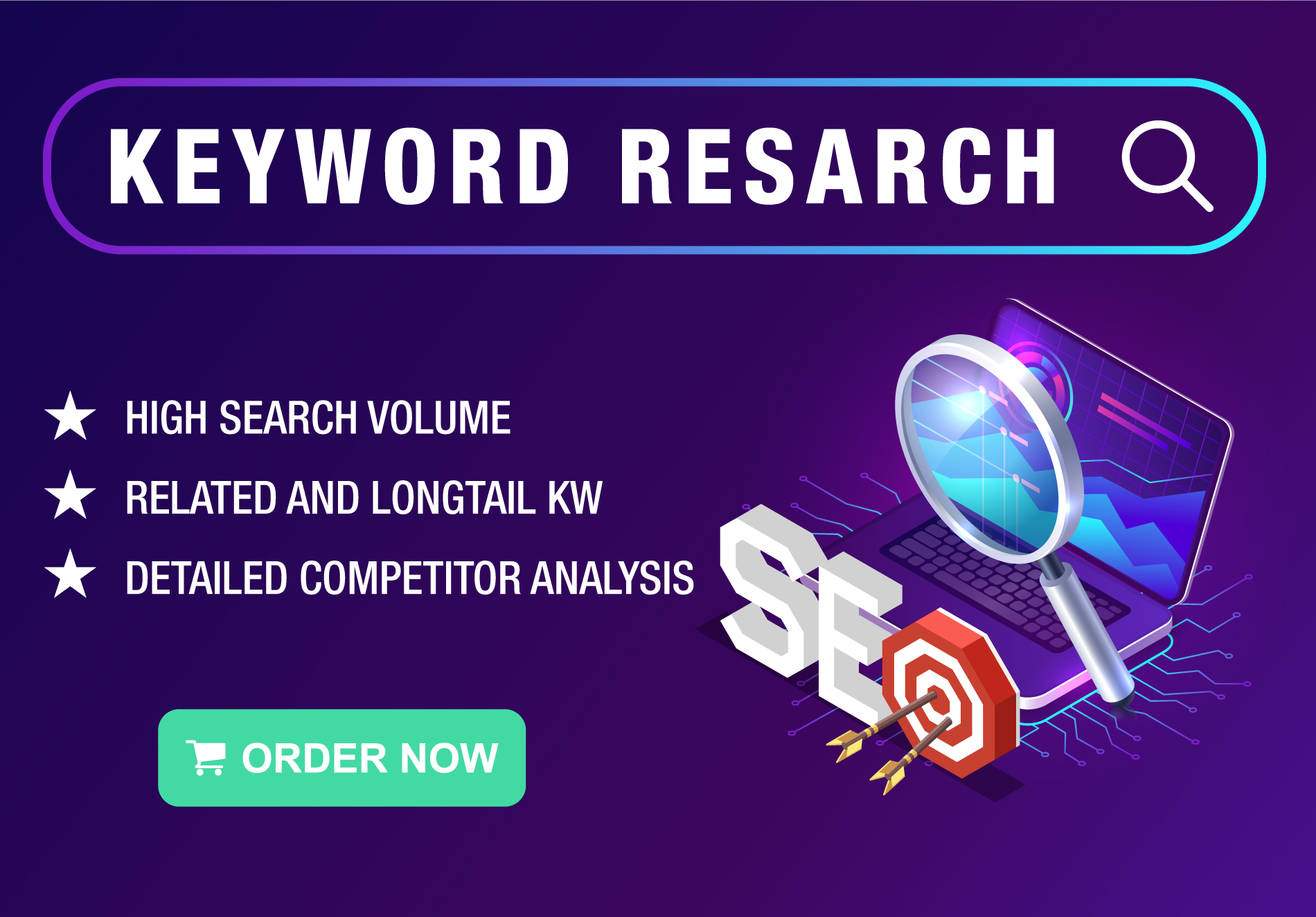 I will do SEO keyword research and competitor analysi...