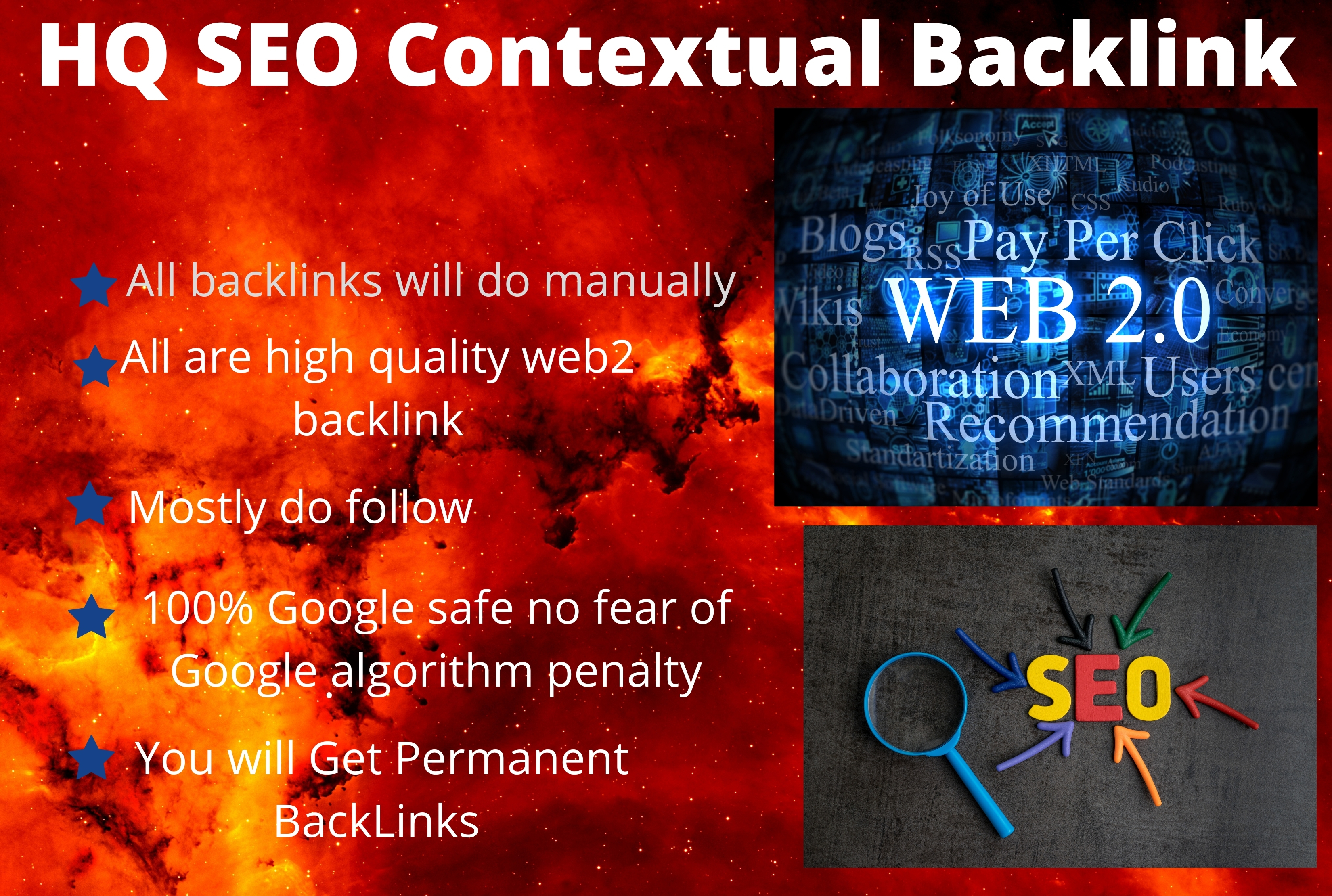 I will provide 50 HQ SEO Contextual Backlink