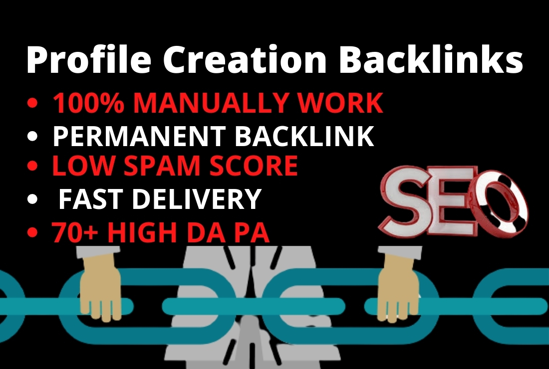 Manually high quality 150 profile creation backlinks