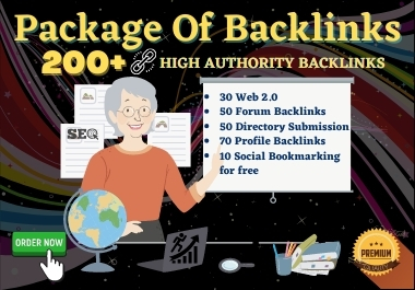 A Package of Manual High DA/PA Dofollow 200+ Web2.0, ...