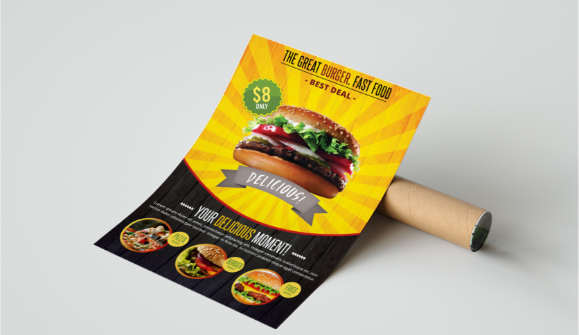 I will design food flyer or poster, restaurant menu