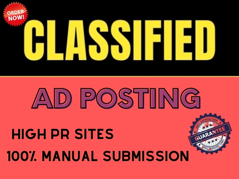 I will Provide 100 High Quality Classified Ad Posting...