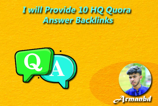 Get 10 HQ Quora Answer Backlinks
