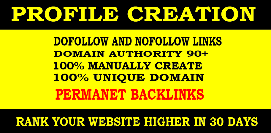 30 High DA social profiles setup or profile creations...