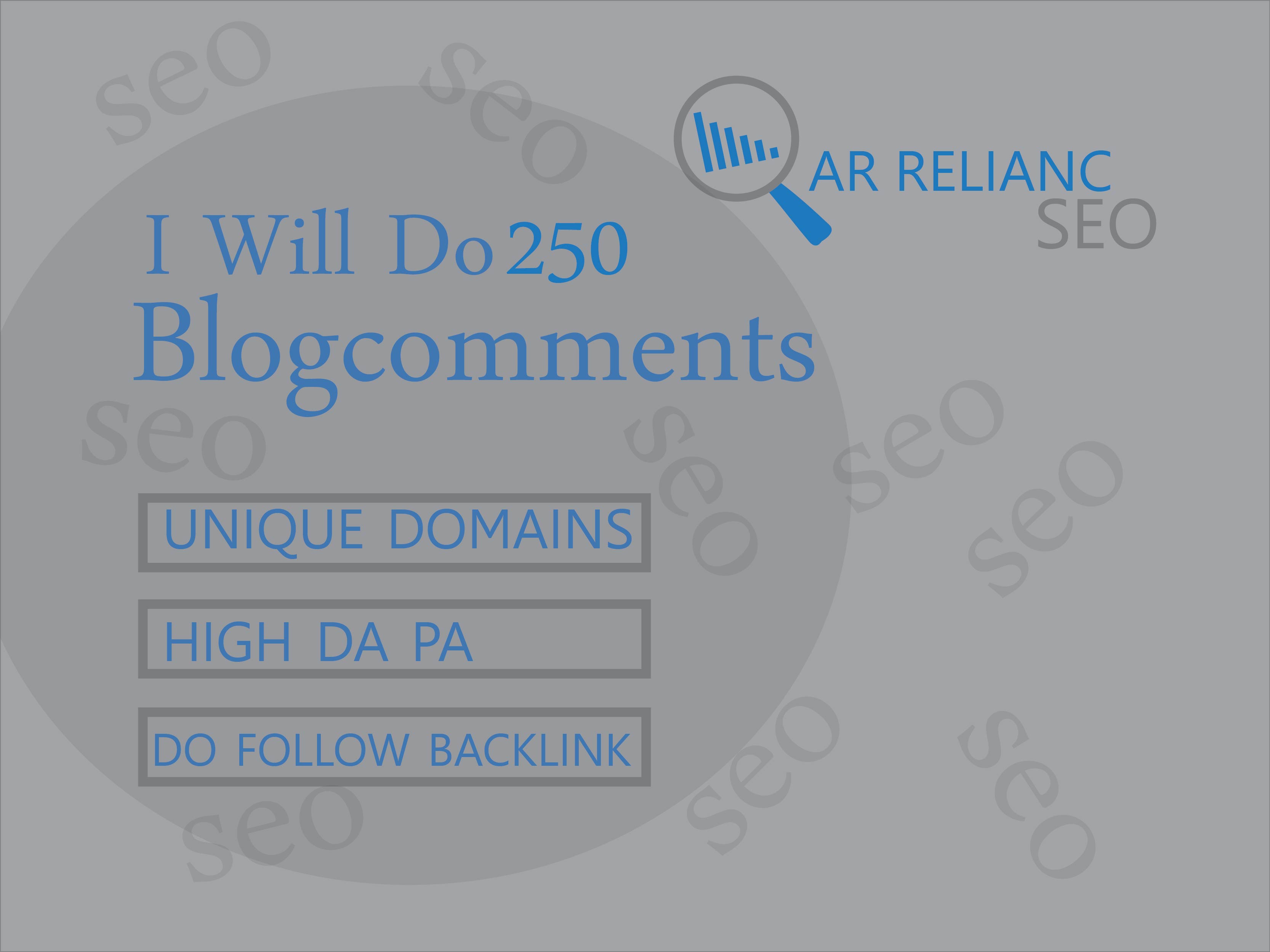 I Will Do 250 Dofollow Blog comments