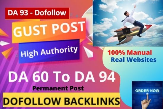 I will publish 15 High Authority Guest Posts. Writing...