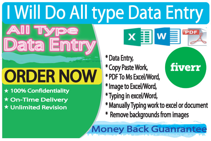 I will do all of work related data entry operator wit...