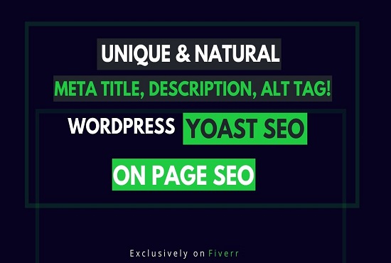 I will write unique SEO meta title, description, im...