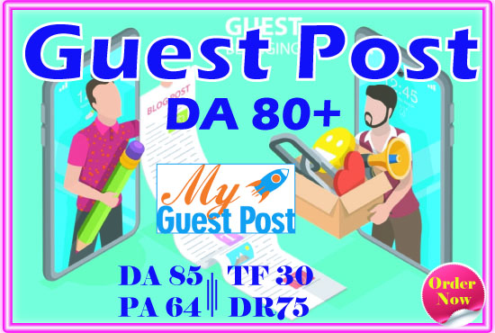 I will Write and Publish Guest Post On 10 Websites Da...