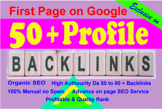 Do Powerful 50+ offpage profile backlinks from high D...