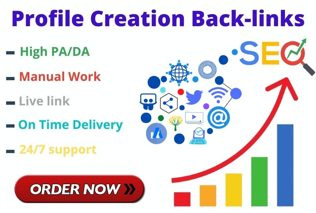 I will do HQ 50 do-follow high authority profile crea...