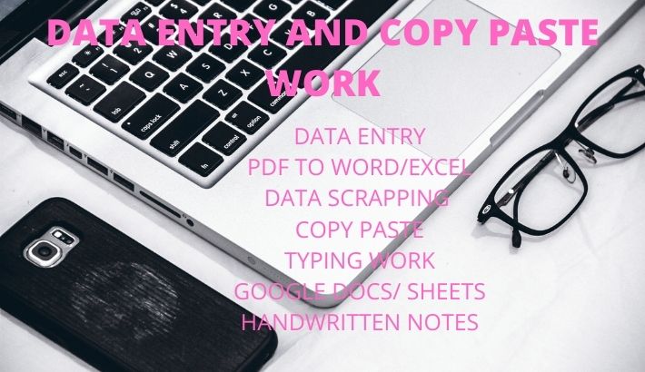 I will do excel data entry, copy paste work and typi...