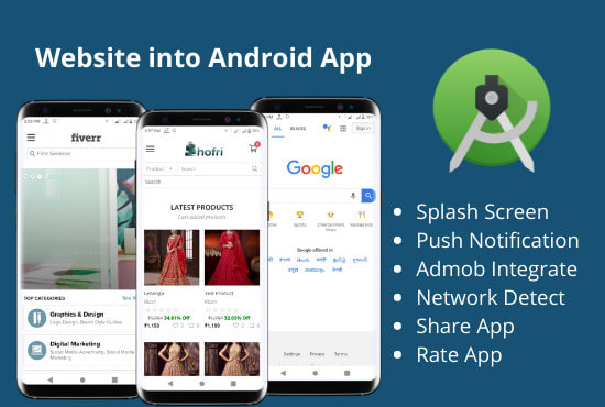 I will convert website to webview app using android s...