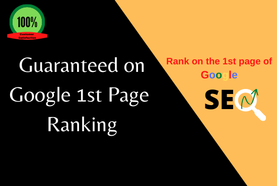 Offer you guaranteed Google 1st page ranking with bes...