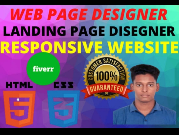 Do HTML CSS edit in your webpage and landing page