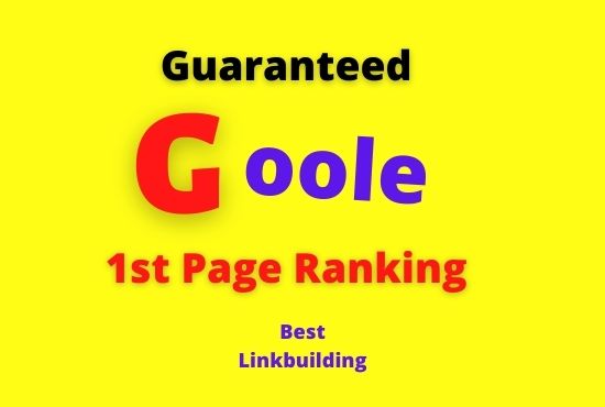 give you guaranteed Google 1st page ranking with best...