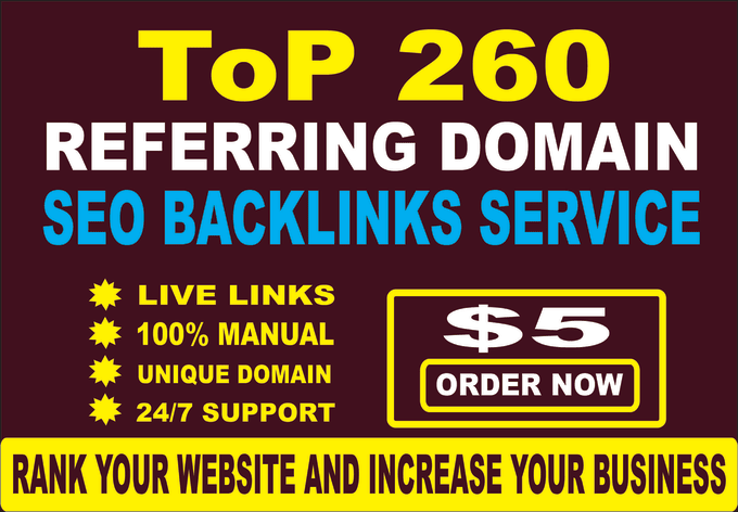 I will do 260 referring domains SEO backlinks for web...