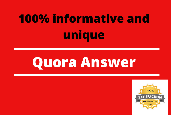 Promote Your Site with 20 Manually and Unique Quora A...