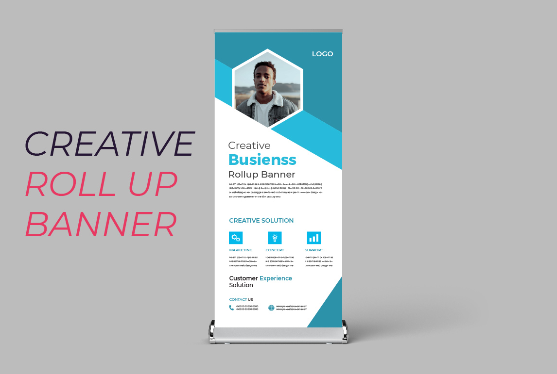 Design creative roll-up banner & business roll-up ban...