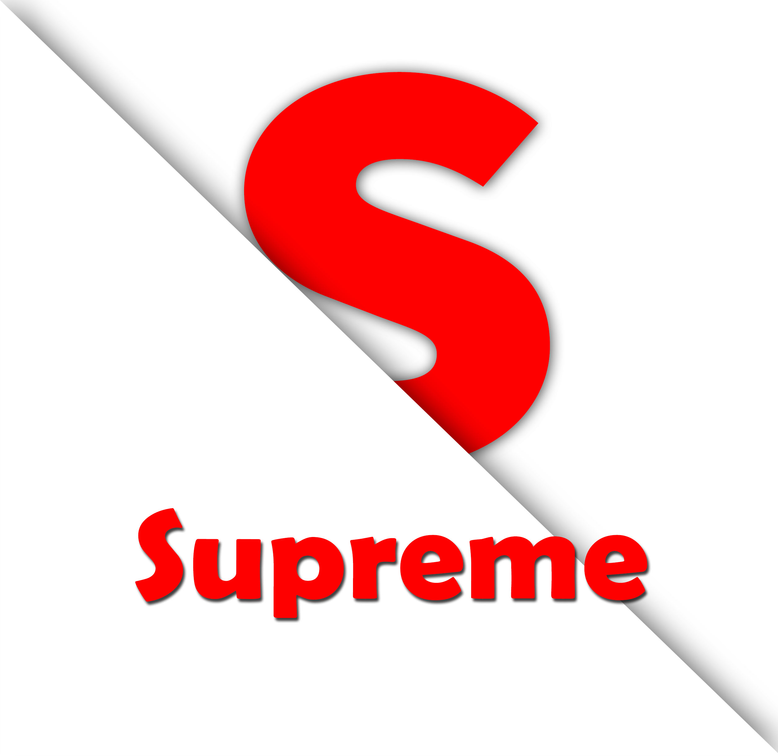 Supreme Easy minimalist Logo Make in PS C6 Only in 12...