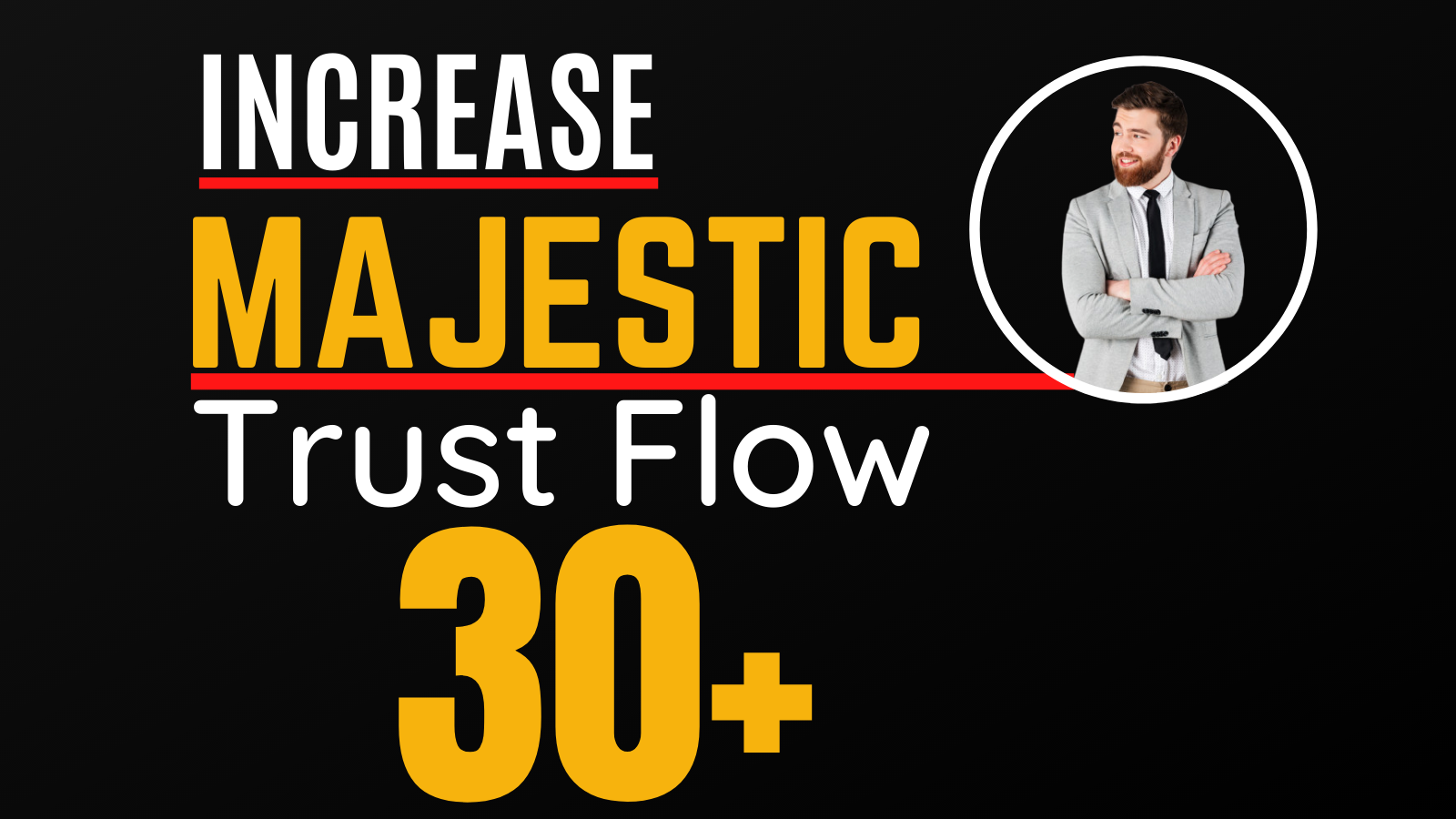I will increase Majestic trust flow, majestic tf 30p...