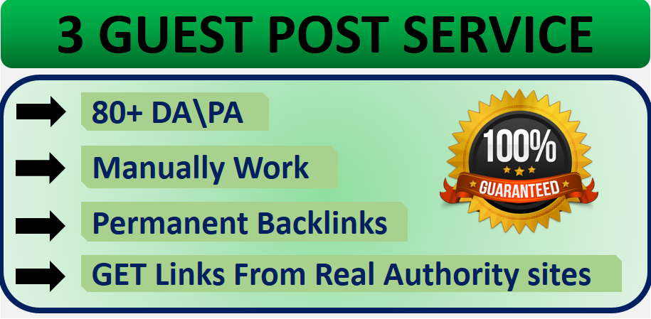 Manually do 3 guest posts on real authority sites