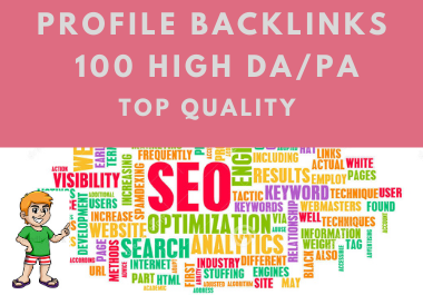 I will do 100 high quality social media SEO profile b...