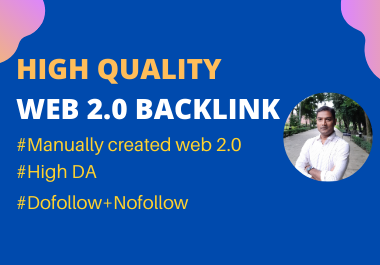 I will create manually 50 high authority web 2.0 back...