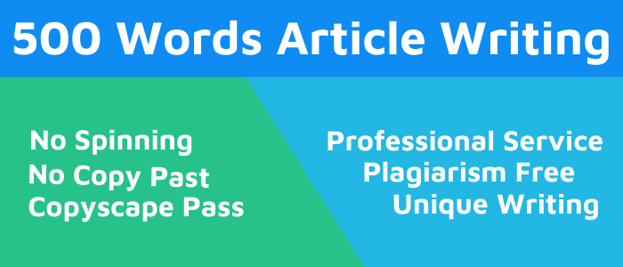 500 Words Article, Content or Blog Writing on Any To...