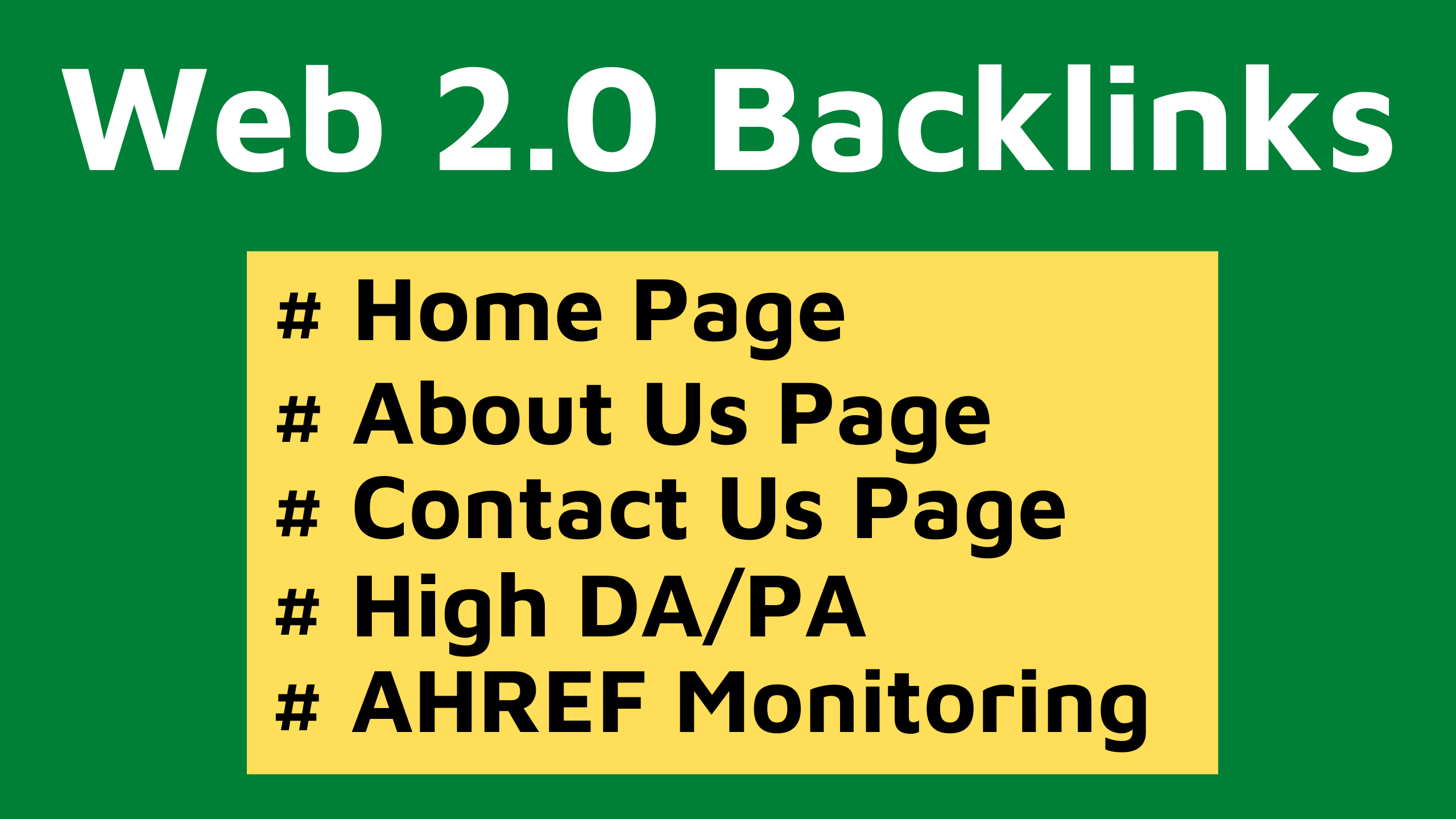 20 Web 2.0 Backlinks Manually Creations 2020