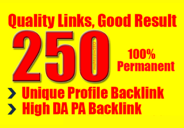 I will do 250 unique high domain authority SEO Profil...