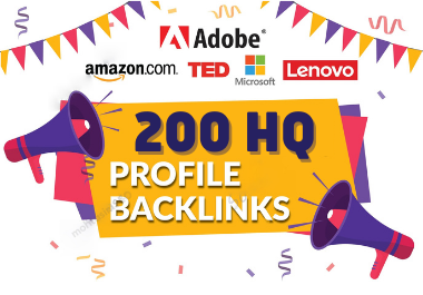 I will do Manually 200 High-Quality Profile Backlinks...