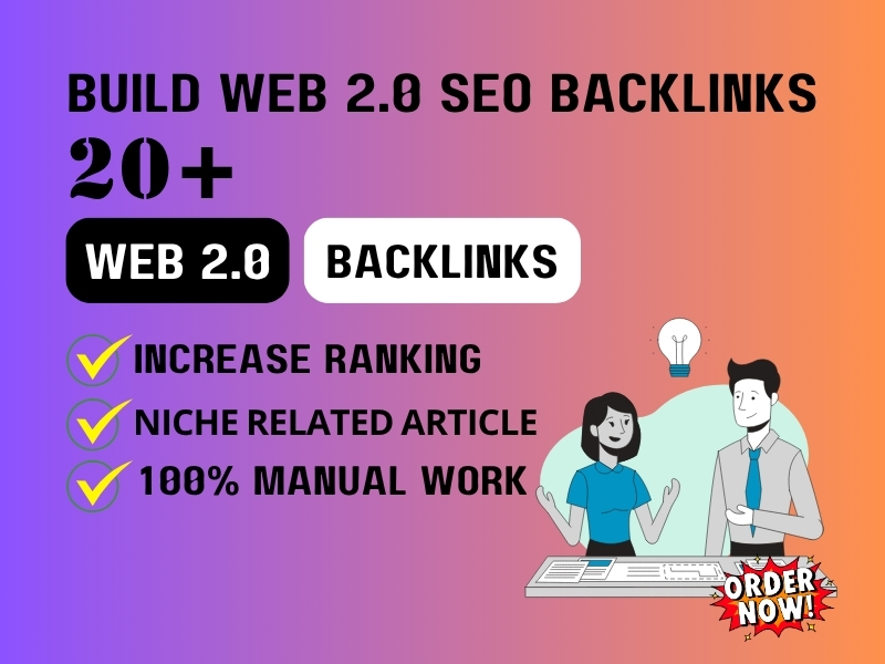 manually 50 High Quality Web 2.0 SEO Backlinks to Boo...